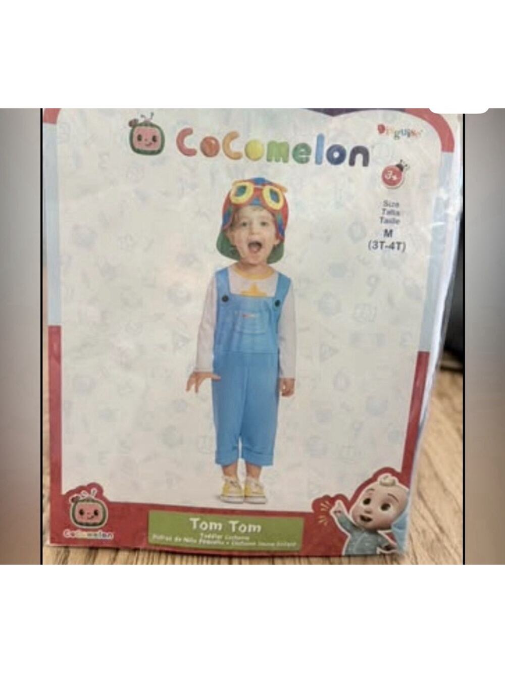 Disguise Cocomelon Tom Tom, Jumpsuit & Headpiece, Costume, Toddler 3T-4T NEW